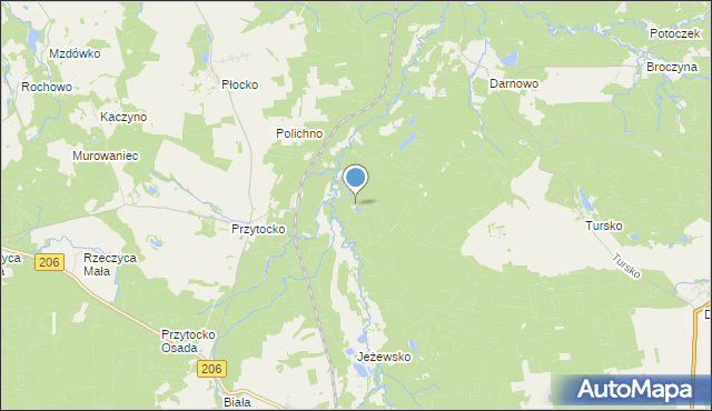 mapa Leśniczówka Węgorzyno, Leśniczówka Węgorzyno na mapie Targeo